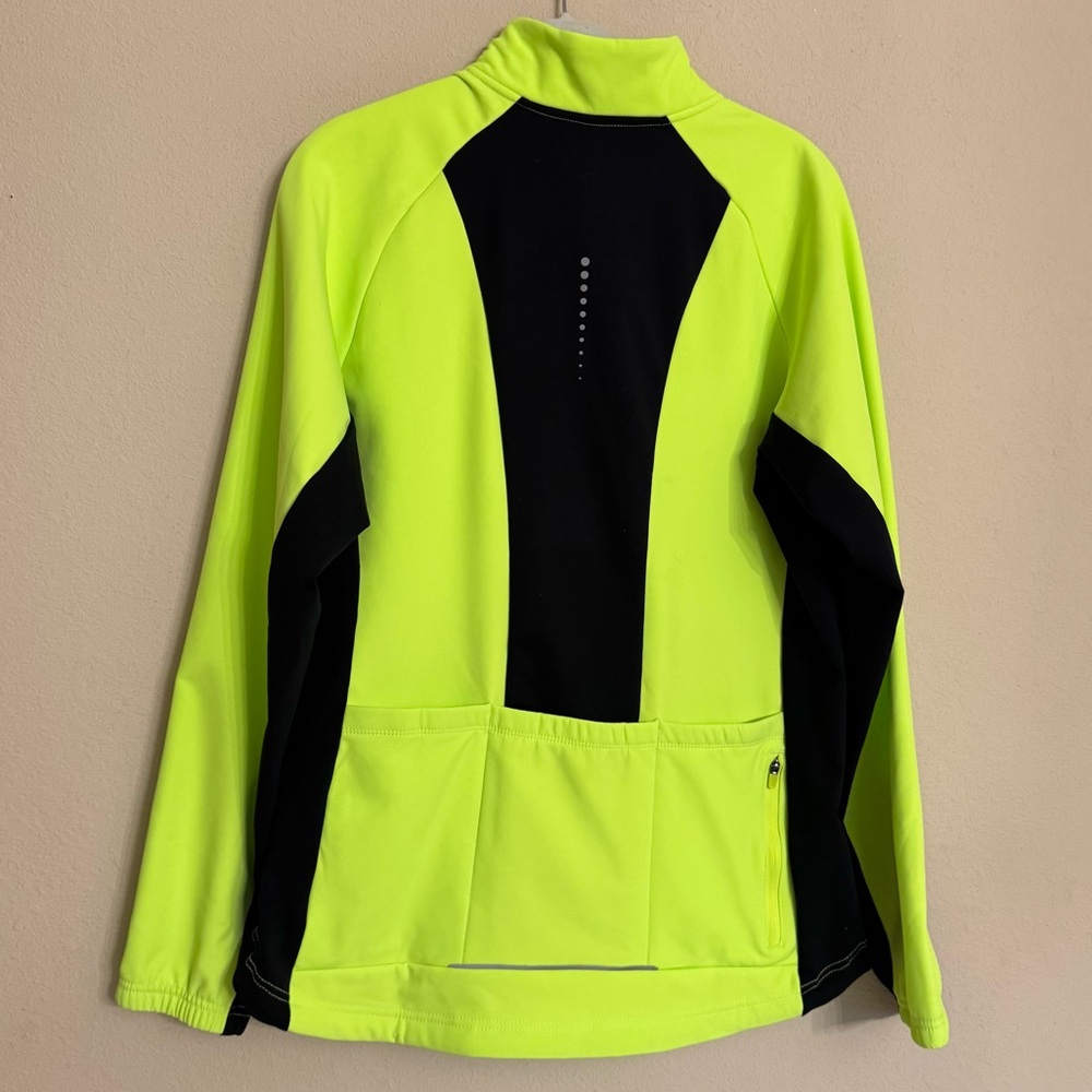 Baleaf Jacket Sz M Neon Yellow Cycling Running Softshell Waterproof Cold Weather - Picture 2 of 16